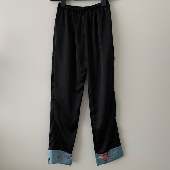 New Printed Blue Black Silky Pajamas XS-S - Picture 5 of 5